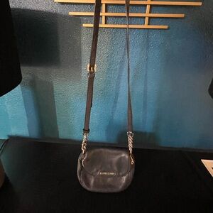 Michael Kors Black Leather Crossbody Bag Classic Design
